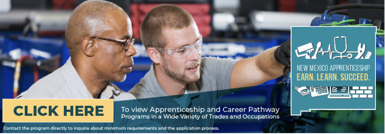 two men working as an apprentice in a manufacturing plant with information on how to apply